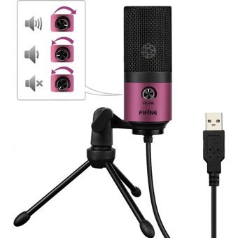 Fifine K669 Type A Kablolu Oyuncu Yayıncı Pembe Masaüstü Mikrofonu