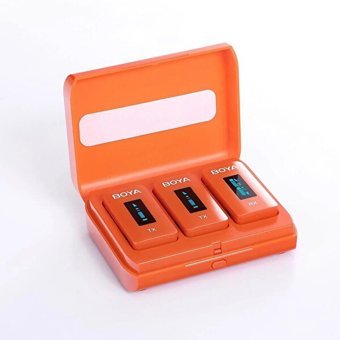 Boya BY-XM6-K2O 3.5 mm Kablosuz Profesyonel Turuncu Yaka Mikrofonu