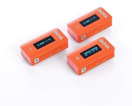 Boya BY-XM6-K2O 3.5 mm Kablosuz Profesyonel Turuncu Yaka Mikrofonu