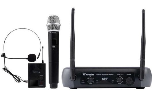 Westa WM-102HT 6.3 mm Kablosuz Yayıncı Siyah Mikrofonu