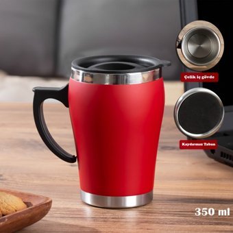 Porsima 05667 Paslanmaz Çelik 0.35 lt Bardak Termos Kırmızı