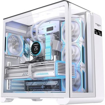 Snt Victory Plus RGB Sıvı Soğutmalı 7 Fanlı Beyaz ATX Oyuncu Bilgisayar Kasası