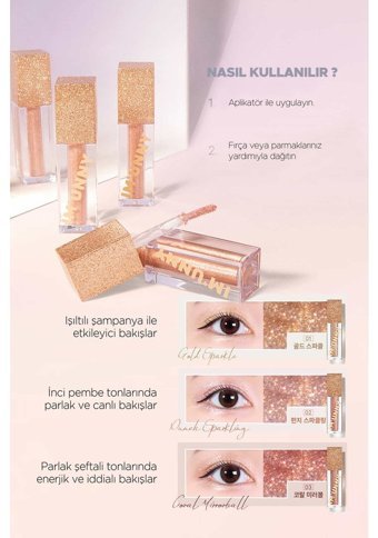 Im Unny No:01 Gold Sparkle Likit Glitter Stick Far Gold