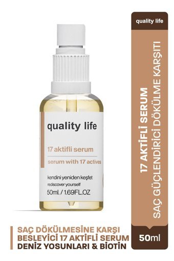 Quality Life Dökülme Karşıtı-Güçlendirici Unisex Saç Serumu 50 ml