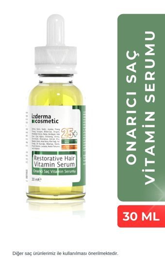 İzderma Restorative Besleyici-Onarıcı Unisex Saç Serumu 30 ml