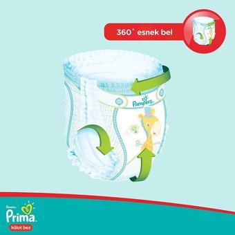 Prima Ekonomik Paket 3 Numara Külot Bebek Bezi 256 Adet