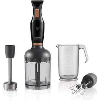 Arzum AR1108 S 100 ml Plastik Hazneli 4'lü Mini Blender Seti Siyah