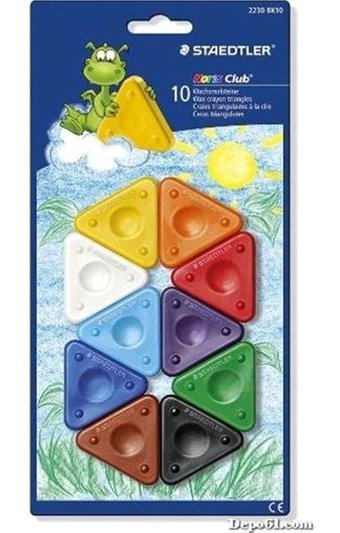 Staedtler 10'lu Üçgen Pastel Boya