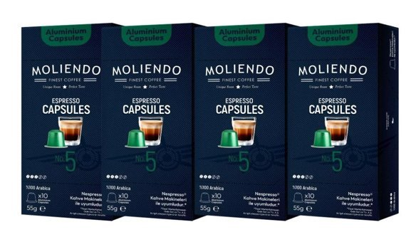 Moliendo Finest Coffee No:5 40'lı Espresso Kapsül Kahve