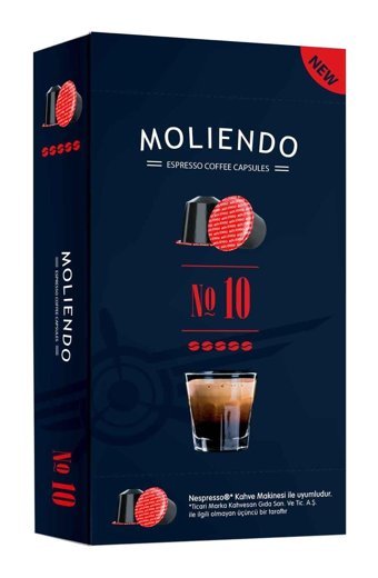 Moliendo Finest Coffee No:10 10'lu Espresso Kapsül Kahve