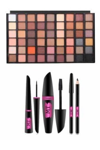 Makeup Time Kiraz Toz Mat Far Paleti + Eyeliner + Göz Kalemi Seti