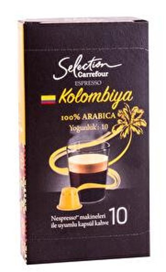 Carrefour Selection Kolombiya 10'lu Espresso Kapsül Kahve