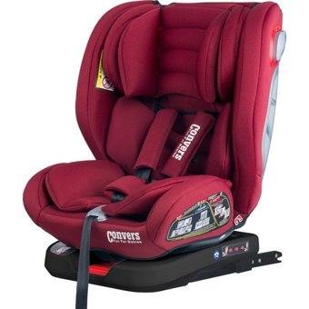 Convers Airmax Isofixli 360 Derece Dönen 0-36 kg Yatabilen Yükseklik Ayarlı Emniyet Kemerli Oto Koltuğu Bordo
