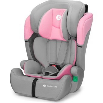 Kinderkraft Comfort Up Emniyet Kemerli Dönen 9-36 kg Yatabilen Oto Koltuğu Gri-Pembe