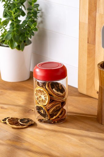 Emsan Simple Silindir Cam Saklama Kabı 870 ml