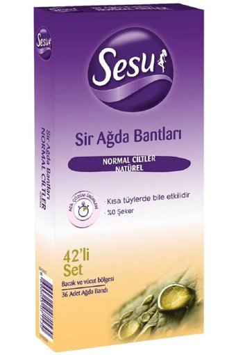 Sesu Normal Ciltler 42 Adet Kadın Bacak-Vücut Bölgesi Ağda Bandı