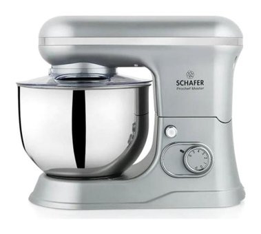 Schafer Prochef Master 1500 W Hamur Yoğurmalı Turbo Fonksiyonlu Gümüş Standlı Mikser