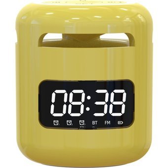 Gorgeous Dijital Saat 5 W Işıklı Sarı Bluetooth Hoparlör