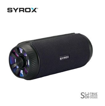 Syrox 10 W Radyolu Işıklı Siyah Bluetooth Hoparlör