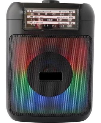 Ultratekno KTF-1421 6 W Radyolu Işıklı Siyah Bluetooth Hoparlör