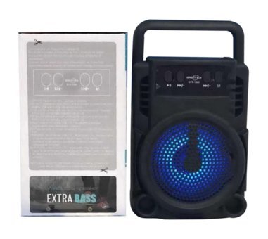 Owwotech GTS-1360 5 W Radyolu 5 W Işıklı Siyah Bluetooth Hoparlör