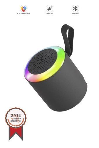 Torima D24 5 W Işıklı Siyah Bluetooth Hoparlör