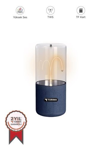 Torima D40 5 W Işıklı Lacivert Bluetooth Hoparlör