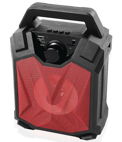 Mikado MD-3BT 3 W Işıklı Kırmızı-Siyah Bluetooth Hoparlör