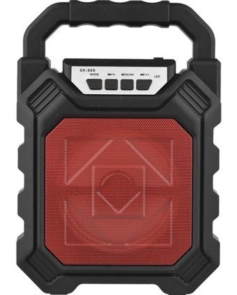 Turgut Ticaret TT SK-668 5 W Işıklı Kırmızı Bluetooth Hoparlör