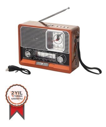 Torima Nostaljik 2 W Radyolu Kahverengi Bluetooth Hoparlör
