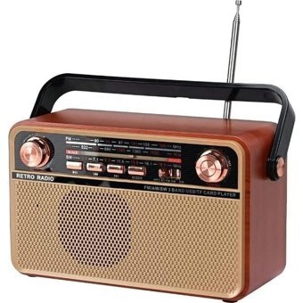 Coverzone CV-5050 Radyolu Kahverengi Bluetooth Hoparlör