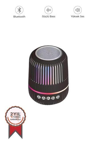Torima GTS-2150 3 W Işıklı Siyah Bluetooth Hoparlör