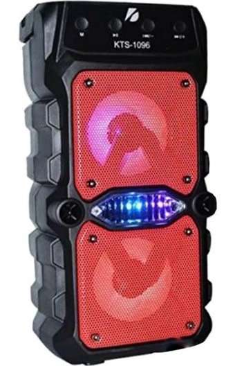 Polygold KTS-1096 5 W Radyolu 5 W Işıklı Siyah Bluetooth Hoparlör