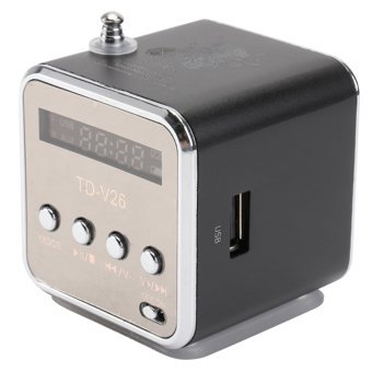 Gatuida Kare Mini 5 W Radyolu Siyah Bluetooth Hoparlör