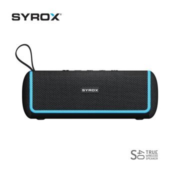 Syrox 14 W Radyolu Işıklı Siyah Bluetooth Hoparlör