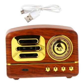 Hemobllo Retro 3 W Radyolu Kahverengi Bluetooth Hoparlör