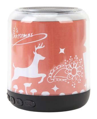 Cryfokt Noel Desenli 3 W Işıklı Pembe Bluetooth Hoparlör