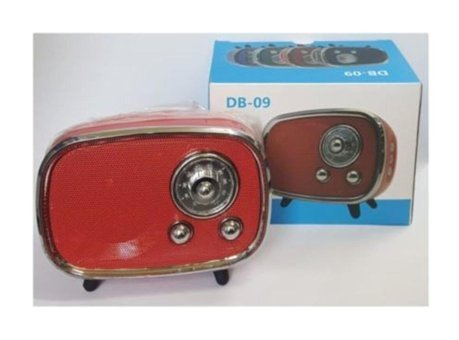 Junglee DB-09 Mini Retro Radyolu Kırmızı Bluetooth Hoparlör