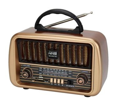 NNS NS-8067 Retro 7 W Radyolu Kahverengi Bluetooth Hoparlör