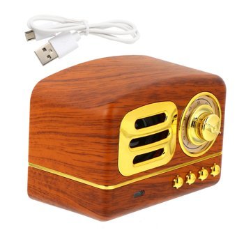 Osaladi Retro 3 W Radyolu Kahverengi Bluetooth Hoparlör