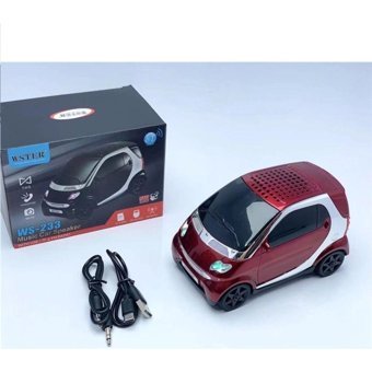 Junglee Mini Smart Oto Tasarımlı Radyolu Kırmızı Bluetooth Hoparlör