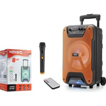 Kimiso QS-5807 12 W Radyolu Işıklı Siyah Bluetooth Hoparlör