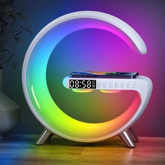Coverzone N69 15 W Radyolu Işıklı Beyaz Bluetooth Hoparlör