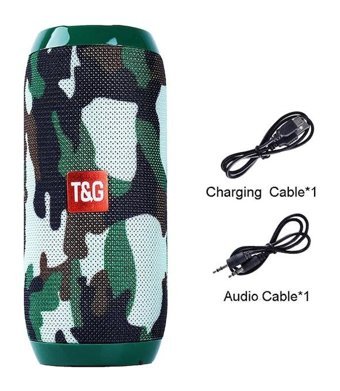 T&G TG106 10 W Radyolu Işıklı Kamuflaj Bluetooth Hoparlör