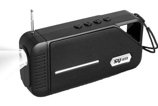 Concord SY-959 Radyolu Işıklı Siyah Bluetooth Hoparlör