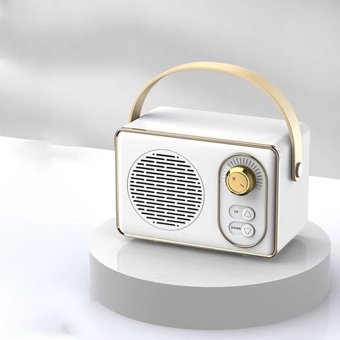 Broleo Vintage 5 W Radyolu Beyaz Bluetooth Hoparlör
