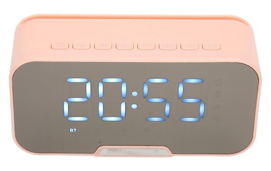 Sxhlseller Dijital Saat 3 W Radyolu Işıklı Kırmızı Bluetooth Hoparlör