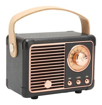 Annadue Retro 3 W Radyolu Siyah Bluetooth Hoparlör