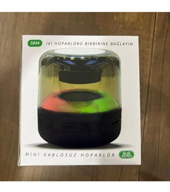 Subzero Mini Işıklı Siyah Bluetooth Hoparlör