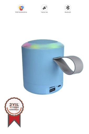 Torima D24 5 W Işıklı Mavi Bluetooth Hoparlör